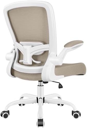 FelixKing Office Chair, Ergonomic Desk Chair Breathable Mesh Chairs Adjustable High Back Lumbar Support Flip-up Armrests, Executive Rolling Swivel Comfy Computer Chairs Home Office Khaki by FelixKing