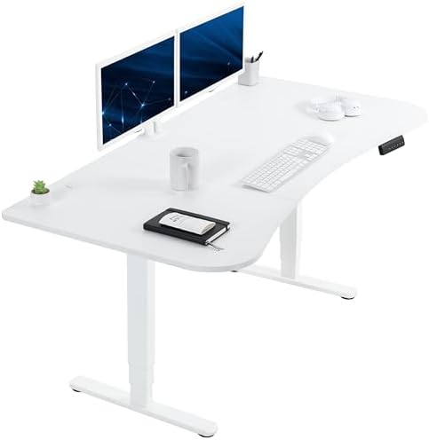 VIVO White 63 x 32 in Standing Desk, DESK-KIT-2W1W by VIVO