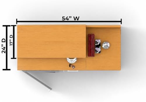 BREAKtime Fridge Space Hutch Cabinet with Microwave Space and Trash Bin, Commercial Office Breakroom Cabinet, Fully Assembled, 54" W x 24" D x 75" H, Appliances Not Included, Beech - Image 3