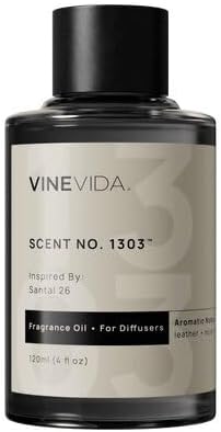 VINEVIDA [4 Fl Oz] Scent NO. 1303 Fragrance Oil for Cold Air Diffusers, Aromatic Notes of Leather Musk Sandalwood, Essential Oils for Diffuser Oil Refill & Air Freshener Room Spray by VINEVIDA