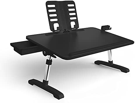 Limitless TotalDesk Portable Modern Workstation and Lap Desk with Adjustable Height & Tilt (Black) - Image 3
