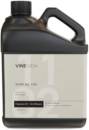 VINEVIDA [128 Fl Oz] Scent NO. 1102 Fragrance Oil for Cold Air Diffusers, Aromatic Notes of Lychee Peony Sandalwood, Essential Oils for Diffuser Oil Refill & Air Freshener Room Spray by VINEVIDA