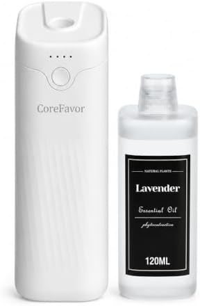Waterless Essential Oil Diffuser with 120ml Oil (Lavender) by CoreFavor
