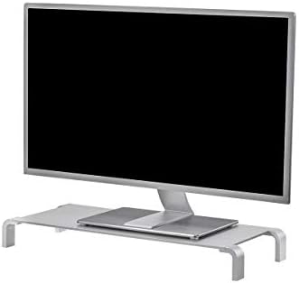 Monoprice Aluminum Monitor Riser, Multimedia Stand - Silver | 19.5 x 8.5 Inch Area, Raises 2.5 Inches, Durable, Supports Up To 44 lbs - Workstream Collection - Image 2