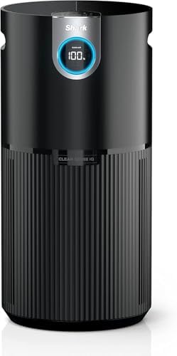Shark Air Purifier MAX with NanoSeal HEPA, Clean Sense IQ, Odor Lock, Filters up to 1200 Sq. Ft. and 99.98% of Airborne Particles, 0.1–0.2 Microns, Grey, HP202 (Renewed) by Amazon+Renewed