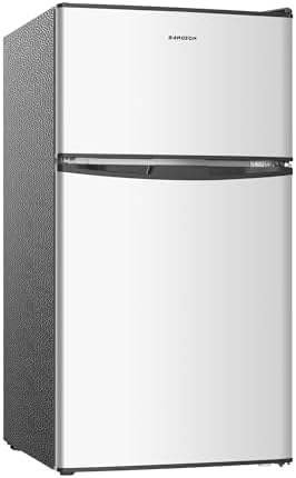 BANGSON 3.2 CU.FT Mini Fridge with Freezer for Bedroom Office Silver by LiveFreshLiveUnrushed