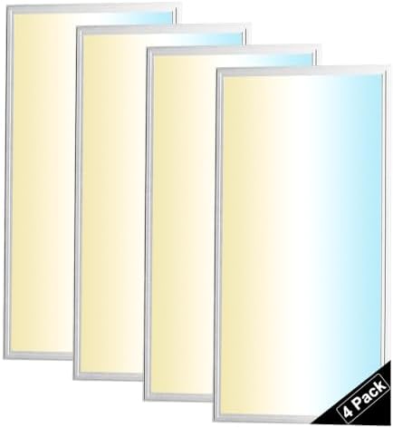 2x4 LED Flat Panel Light with PIR Sensor, 4 Pack by HaloitteLighting