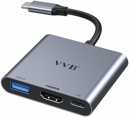 USB C to HDMI Adapter,USB-C Adapter Hub Multiport Digital AV Converter by VVB