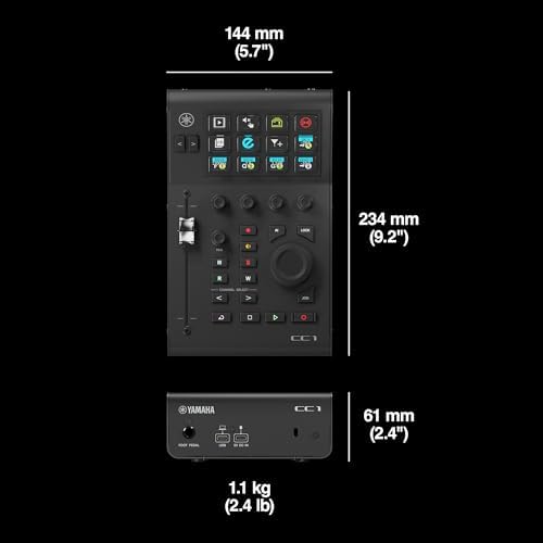 Yamaha CC1 USB Controller for Elgato Stream Deck system and DAWs, 12 Assignmable LCD Keys, Motorized Fader, AI knob, Full transport Section, Foot Controller Input CC1 - Image 3