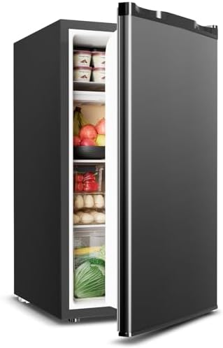 Feelfunn 3.2 Cu.Ft Mini Fridge with Freezer, Small Refrigerator, Black by Feelfunn