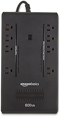 Amazon Basics UPS Battery Backup & Surge Protector, 600VA/360W, 8 Outlets, Standby Uninterruptible Power Supply, Power Outage Protection, Compact Design, Black - Image 3