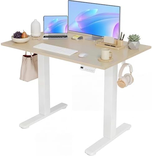 YDN Electric Standing Desk, 40x24 Inch, Nature by YDN