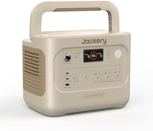 Jackery Explorer 1000 v2 Portable Power Station,1070Wh,1500W (Dune White) by Unknown