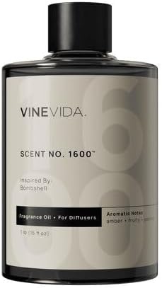 VINEVIDA [16 Fl Oz] Scent NO. 1600 Fragrance Oil for Cold Air Diffusers, Aromatic Notes of Amber Fruity Jasmine, Essential Oils for Diffuser Oil Refill & Air Freshener Room Spray by VINEVIDA