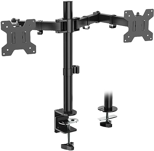 WALI Articulating Dual Monitor Stand for 13-32 inch Screens, 22 lbs per Arm by WALI