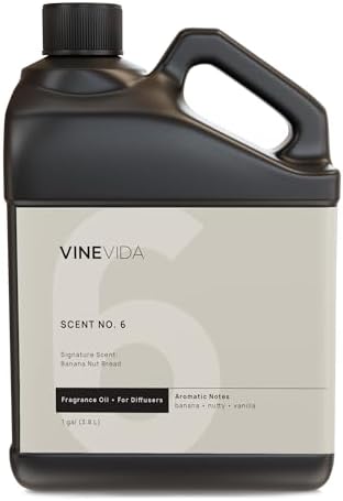 VINEVIDA [128 Fl Oz] Banana Nut Bread Fragrance Oil for Cold Air Diffusers, Essential Oils for Diffuser Oil Refill & Air Freshener Room Spray by VINEVIDA