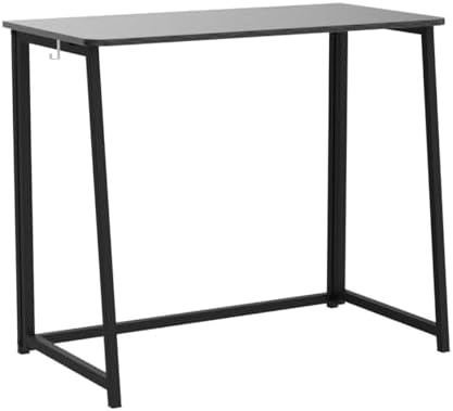 WOHOMO Folding Desk, 39.4" Foldable Computer Table for Small Spaces, Black - Image 4