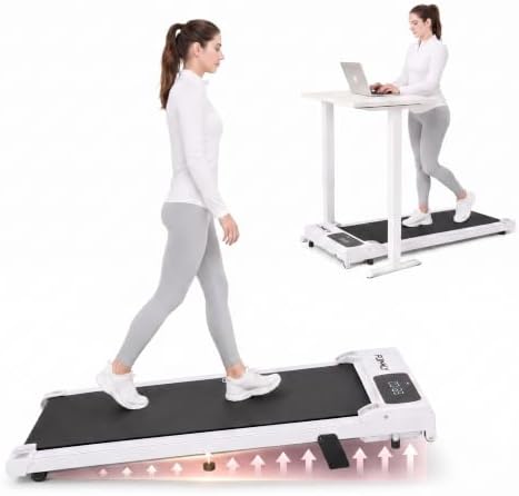 FUNMILY Walking Pad Treadmill Under Desk, 3.0HP Small Treadmill for Home/Office, 2026 Upgrade 3-in-1 Mini Treadmills with Remote Control, LED Display, 300 LBCapacity, No Assembly Required by FUNMILYSportsFitnessCardioTraining
