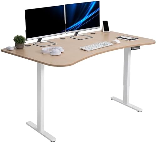 VIVO Light Wood 60 x 24 in Standing Desk, DESK-KIT-E2W1C by VIVO