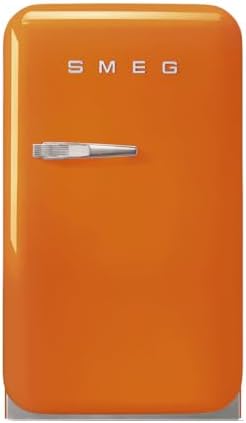 Smeg FAB5 Retro Mini Fridge – 50s Style Compact Small Refrigerator, 1.2 cu ft, Automatic Defrost, LED Lighting, Adjustable Shelves– Made in Italy – Perfect for Home, Dorm, Office, Hotel -Orange by Unknown