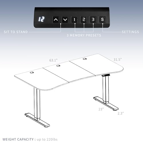 VIVO Dark Walnut 60 x 24 in Standing Desk, DESK-KIT-E2B1D - Image 6