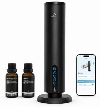Breeze Waterless Diffuser, Cordless & Rechargeable, 2 Fragrance Oil, Black by Aromify