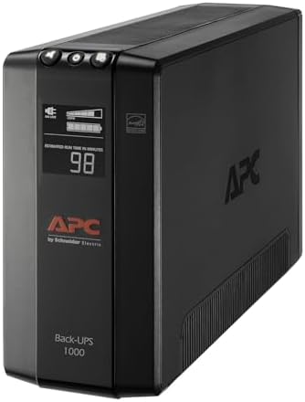 APC 1000VA/600W Pro UPS Battery Backup for Office Electronics, AVR, BX1000M by APCbySchneider-Electric
