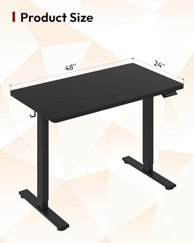 SANODESK One-Piece Electric Height Adjustable Standing Desk 48''x 24'' - Image 3