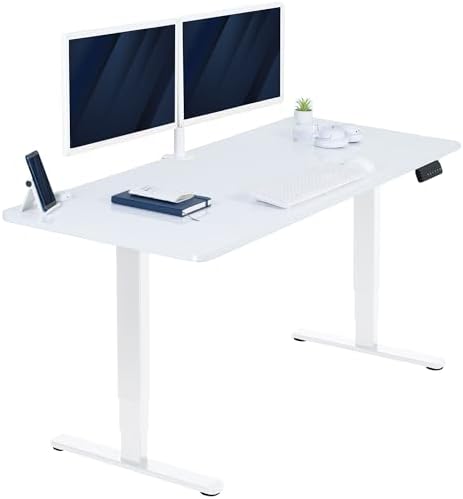 VIVO White Dry Erase 60 x 24 in Standing Desk, DESK-KIT-2W6WE by VIVO