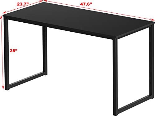 SHW Mission 48-Inch Home Office Computer Desk, Black - Image 3