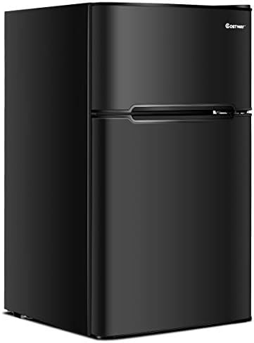COSTWAY 3.2 Cu.ft. Mini Fridge with Freezer for Bedroom, Dorm, Office by COSTWAY