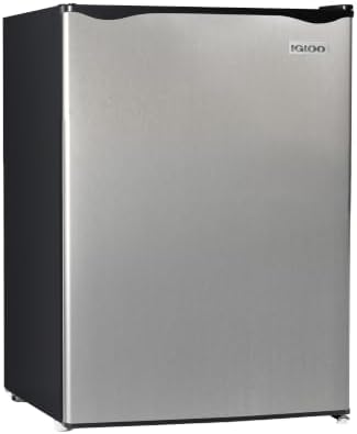 Igloo 2.6 Cu.Ft Mini Fridge with Freezer, Platinum by Igloo