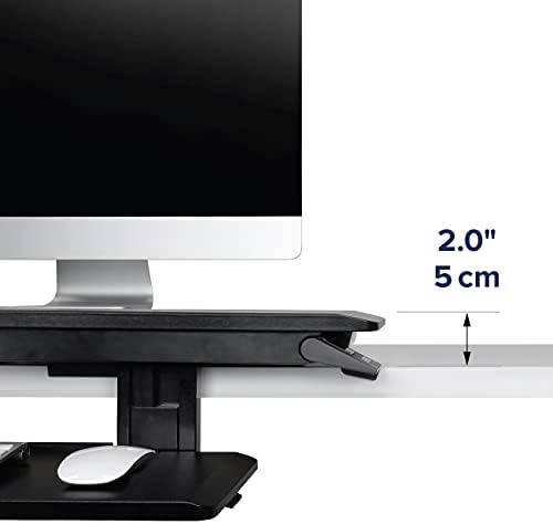 Ergotron – WorkFit-TX Standing Desk Converter, Dual Monitor Sit Stand Ergonomic Desk Riser for Tabletops – 32 Inch Width, Black - Image 5