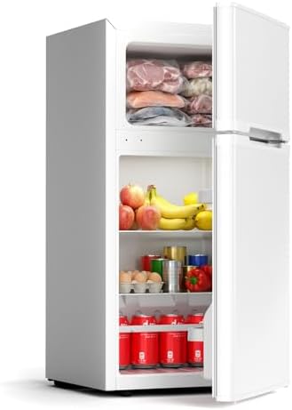 COWSAR 2.5 Cu.Ft Mini Dorm Fridge with Freezer for Bedroom, Office, White by COWSAR