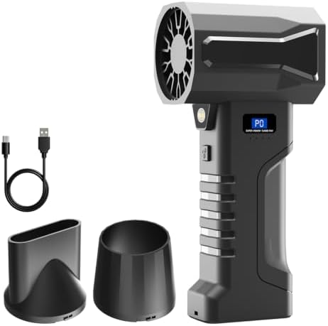 Compressed Air Duster, Cordless Air Blower, 4-Speed Mini Leaf Blower by Unknown
