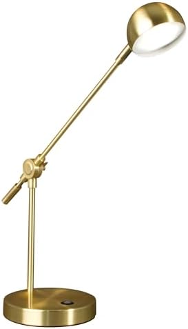 OttLite Direct LED Desk Lamp with USB Port, Brushed Gold by Ottlite