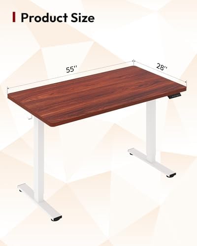 SANODESK One-Piece 1'' Thick Height Adjustable Standing Desk 55''x28'' - Image 2