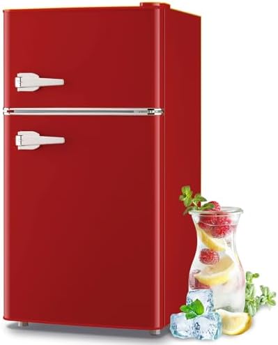 3.5 Cu.ft Refrigerator with Freezer Double Door Retro Fridge by TACOOL
