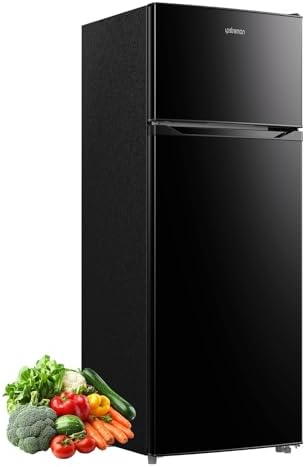 Upstreman 7.7 Cu.Ft. Refrigerator with Freezer Double Door Fridge by StartUpLiveBetter