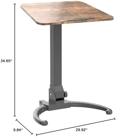 JOY worker Foldable Rolling Standing Desk, 90° Tilt Sit Stand Portable Desk - Image 2