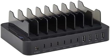 Eaton Tripp Lite series 10-Port USB Charging Station with Storage Brackets for Multi Device Family, 6 USB-C & 4 USB-A Ports, 120W, Compatible with iPhone, iPad, Galaxy, Pixel, & More (U280-010-ST6C4A) by TrippLite