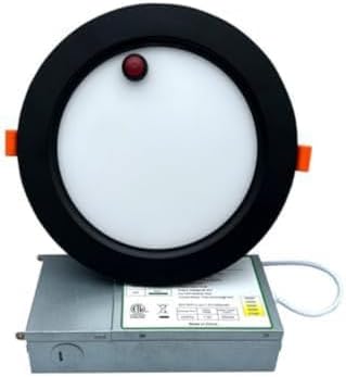 E2 LIGHTING 6 Inch Black Round Slim Recessed LED Ceiling Light, IC Rated by E2LightingUSA