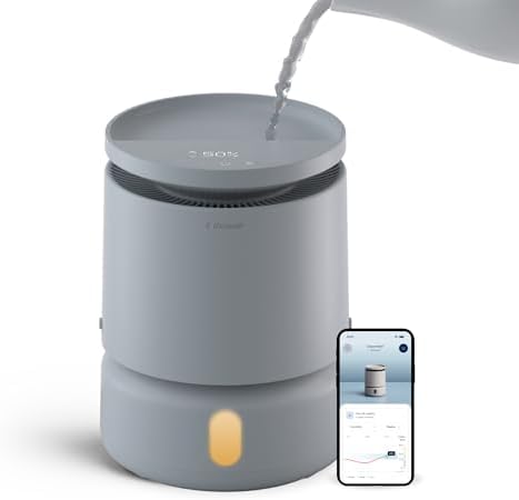 BLUEAIR 3.8L Top-Fill Humidifiers for Bedroom, 1 Gal, DreamWell H38i Grey by Unknown