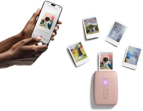 Fujifilm INSTAX Mini Link 3 Smartphone Printer | Rose Pink Bundled with INSTAX Mini Instant Film | 20 Exposures + Instax Mini Album, Borders, Stickers & Clips + Microfiber Cleaning Cloth (4 Items) - Image 5