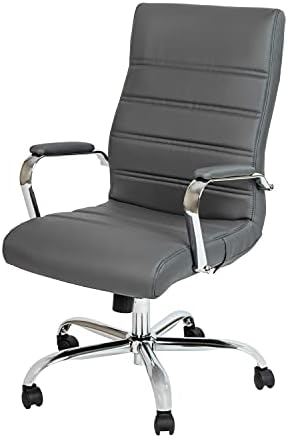 Flash Furniture LeatherSoft Executive Office Chair, Gray/Chrome by FlashFurniture