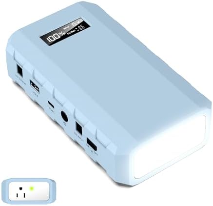 SinKeu 24000mAh Portable Charger Power Bank, 88Wh Portable Power Bank with AC Outlet, QC 3.0 USB/USB-C, DC Output, Led Flashlight, Portable Battery Charger for Home Camping Travel Power Backup by SinKeu