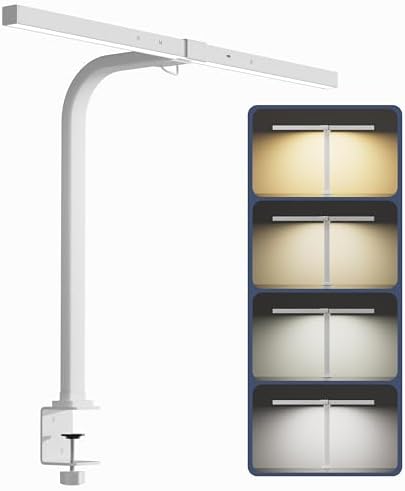 deeloop LED Desk Lamp, CRI95+ Eye-Care Light, Auto Dimming, Clamp Lamp by deeloopLEDlight