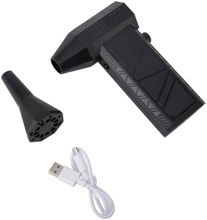 Electric Air Duster, 130000RPM Mini Turbo Fan with 2 Magnetic Nozzles Stepless USB Rechargeable Cordless Super Jet Dry Blower for Car Computer by CHEOTIME