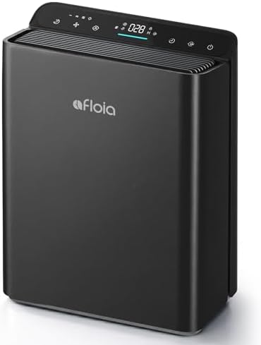 Afloia Air Purifiers for Bedroom Home Large Room Up to 2000Ft², 3-Stage Efficient Filter with Laser Air Quality Sensor for Pets Hair Dander Pollen Allergies Dust Mold Odor Smoke, Black by Afloia