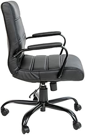 Flash Furniture Mid-Back LeatherSoft Executive Office Chair, Black/Black - Image 6